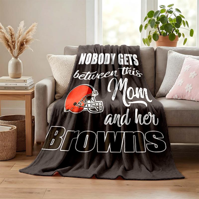 Cleveland Browns blanket Flannel Blanket Soft Cozy Plush Throw for Sofa Bed Lightweight Home Decoration