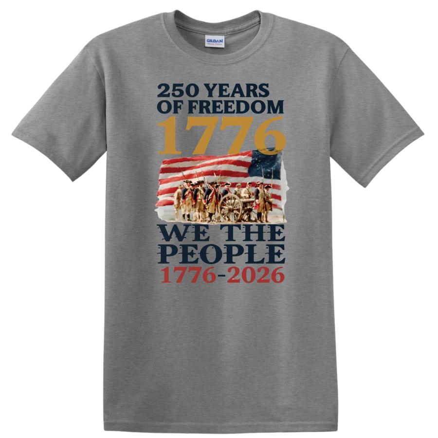 We The People 1776 T Shirt 250 Years Freedom American Vintage Patriot Flag Tee XL