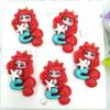 10pcs Mixed Cartoon Princess Mermaidl Flatback Resin Cabochons Embellishments Scrapbook Craft DIY Hair Accessories