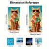 1pc Cool Cat Fashion Glasses Printed Beach Towel Soft Microfiber Quick Dry Towel for Outdoor Swimming Pool Camping Travel