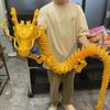 30Cm 3D Printed Conjoined Dragon Ornaments, Movable Cartoon, Creative Dragon Plants, Rockery, Fish Tank Landscaping Decoration