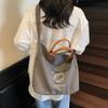 Canvas Bag Women's Large-capacity New Summer Versatile Casual Shoulder Messenger Bag College Student Tote Bag