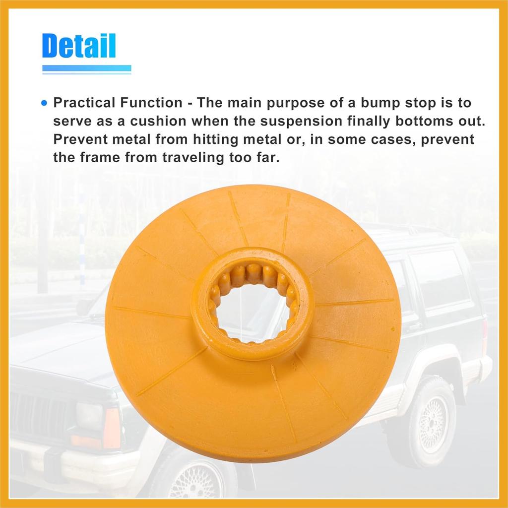 2pcs 5.31 Inch Rear Suspension Bump Stop Strut Bumper Bump Stop for Chevrolet Impala 2014-2020 No.13330714 Rubber Yellow Durable Material Replacement