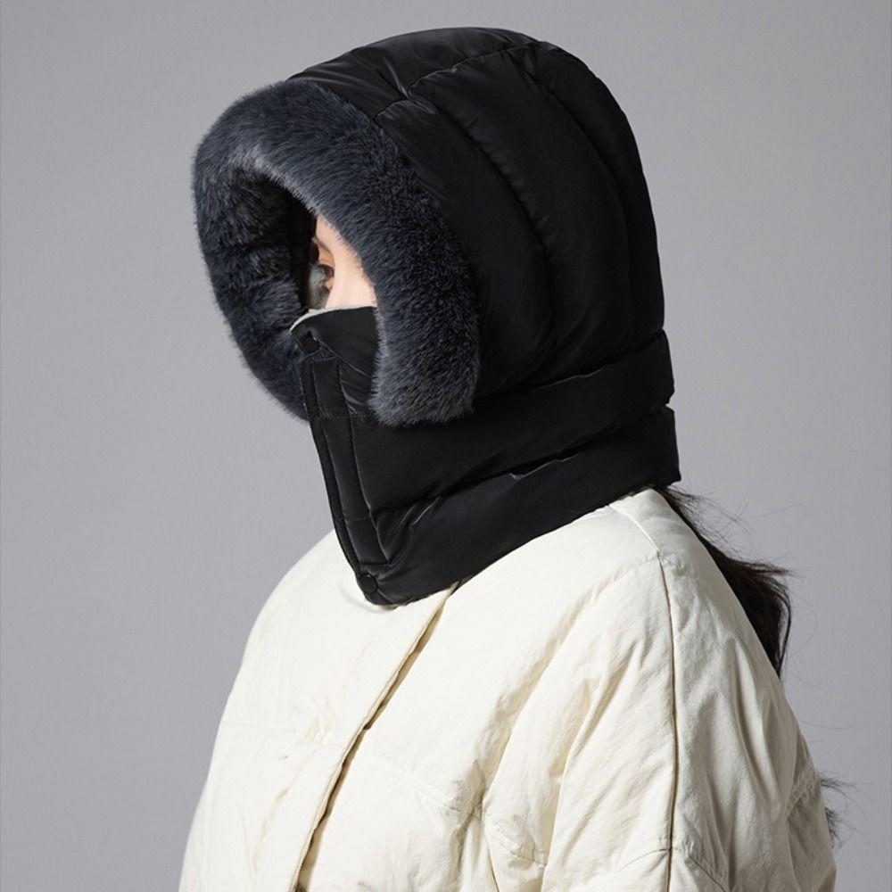 Cold Resistant Warm Scarf Face Mask Windproof Lei Feng Hat 3-in-1 Winter Cycling Hat Skiing