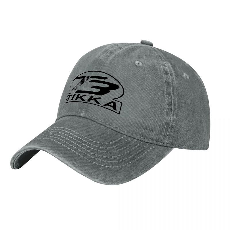 TIKKA Logo Washed Cotton Baseball Cap Classic Fit Unisex Outdoor Hat with Embroidered Brand Design