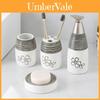 Elegante Set di 4 Accessori Ceramici per Bagno con Motivo Floreale Per Regalo
