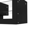 Set Mobile TV da Parete, Mobile TV Nero + Tavolino Nero, Mobile da Parete Nero Lucido, Set Soggiorno, Set Lucido con Luci LED