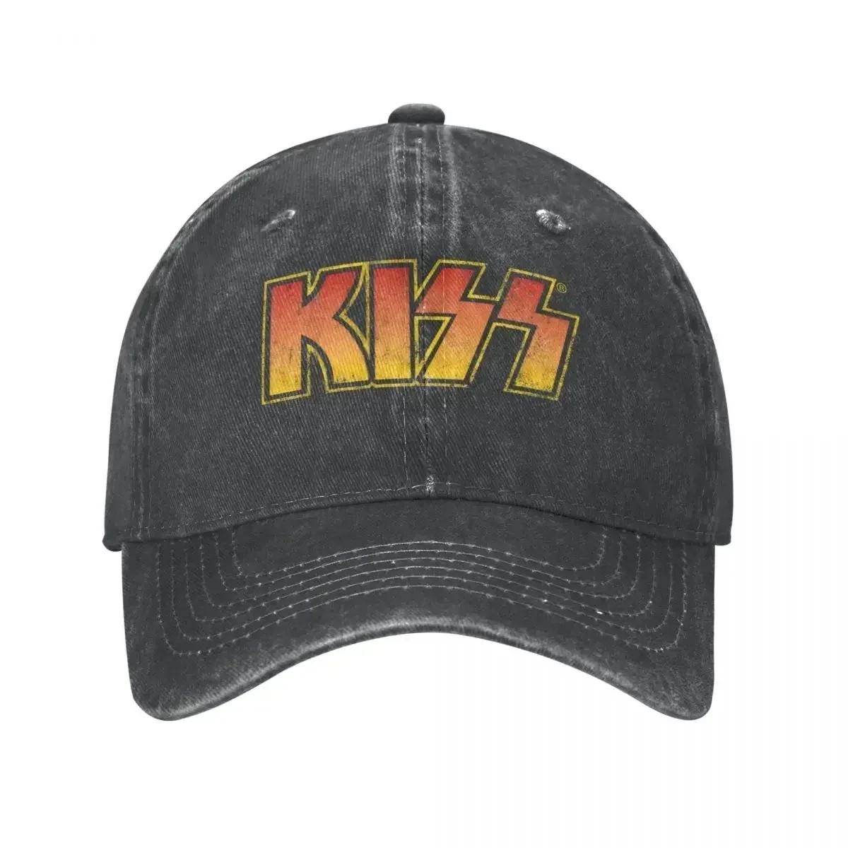 

Kiss Unisex Baseball Cap Rock Brand Distressed Washed Hats Cap Classic Outdoor Summer Snapback Hat One Size