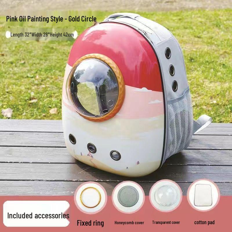 

Портативний рюкзак для котів: Прогулянкова капсула для домашніх тварин With Side Opening [Upgraded 5-piece Set]