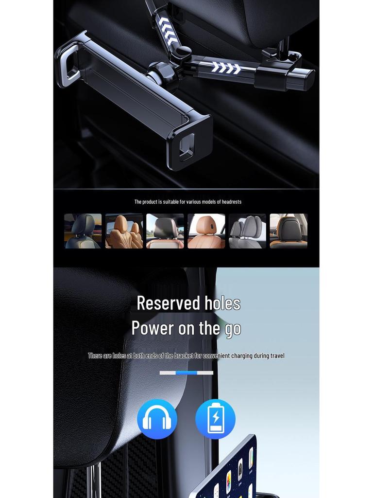 Adjustable Car Rear Seat Tablet & Phone Holder