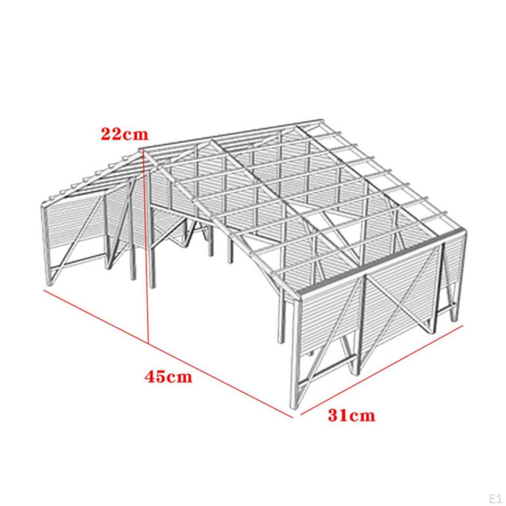 Hangar Model Kit Cut Building OpenFrame for Hobbyists, Dioramas, Displays