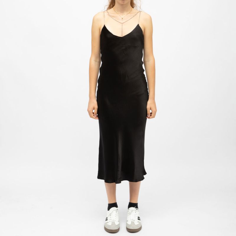 Robe mi longue velours avec bretelles bijoux rainee Femme LA PETITE ETOILE