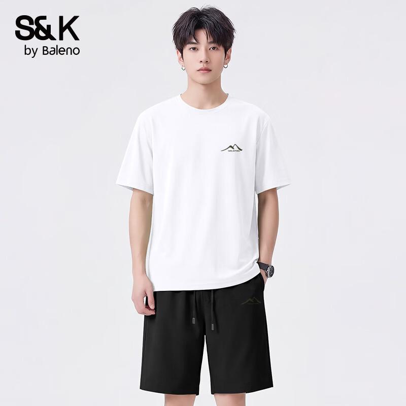 

Мужской летний повседневный комплект: футболка и шорты серии S&K Baleno 5XL