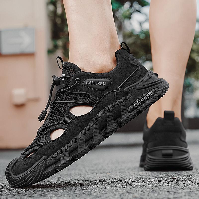Summer Shoes for Men Outdoor Hiking Sandals Breathable Water Beach Baotou Wading Sandals Camping Climbing Aqua Sneaker