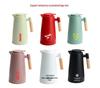 Nordic Thermos Pot with Wooden Handle & Glass Liner, Large-Capacity Hot Water/Coffee Kettle, Printable Design Gift.