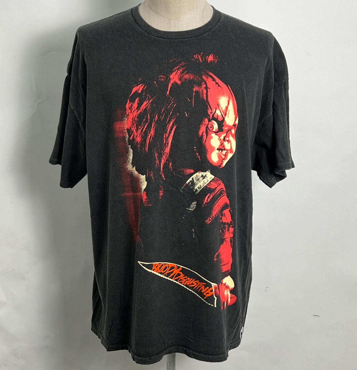 Bloody Disgusting Men s T-Shirt Chucky Mineral Black Size M NEW Child s Play Unisex T-Shirt XXL