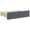 Extendable Daybed with Drawers Dark Grey 80x200 cm Velvet