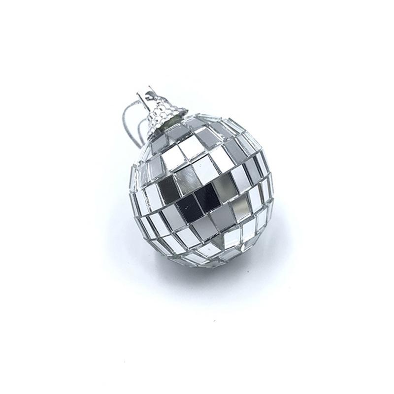 Mirror Ball Lace Glass Ornaments for Birthday Cake Decoration and Pastry Arrangements