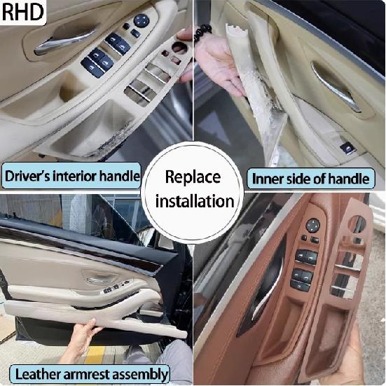 Left Right Interior Leather Passenger Door Handle Assembly For BMW 5 Series F10 F11 F18 520i 523i 525i 528i 535i