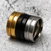 4mm Simple Smooth Women Rings Black Stainless Steel Men Rings Birthday