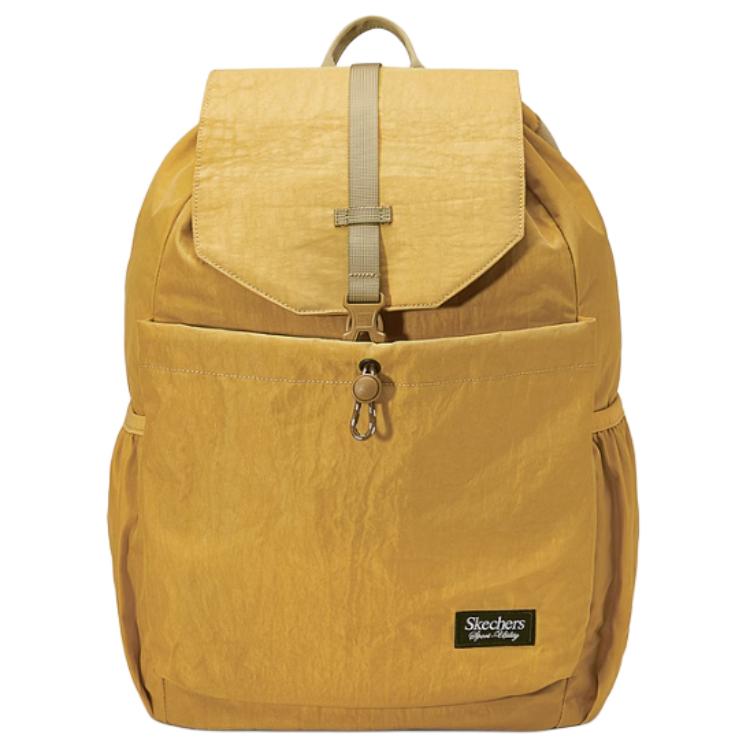 Skechers Fashionable Drawstring Design Large Capacity Fabric Backpack Unisex backpack Golden L424U017-04HW Gold