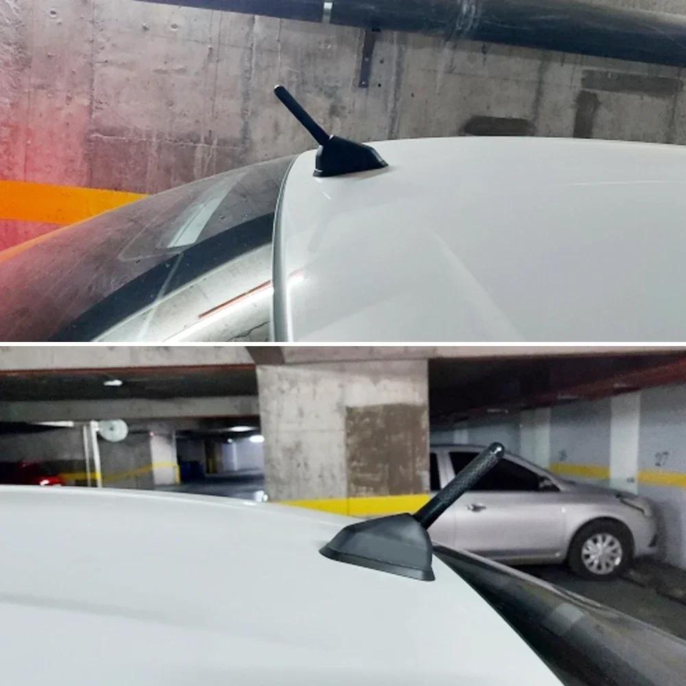 3.5/8/12cm Car Roof Antenna Carbon Fiber Radio Aerial Antenna Radio FM/AM Metal Receiving Antennas Short Stubby Mast Antenna