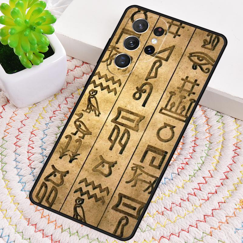 Ancient Egyptian Hieroglyphic Phone Case for Samsung Galaxy note 10 pro S26 Ultra S23 S24 FE S25 S21 S22 PLUS shockproof Cove