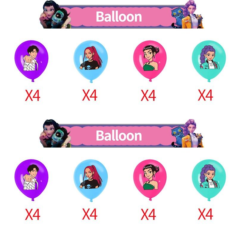 Baloane de Petrecere Vânător de Demoni Kpop Decor de Petrecere Tematică Huntrix Accesoriu de Petrecere Bandă Accesoriu Baloane de Decorațiune Anime