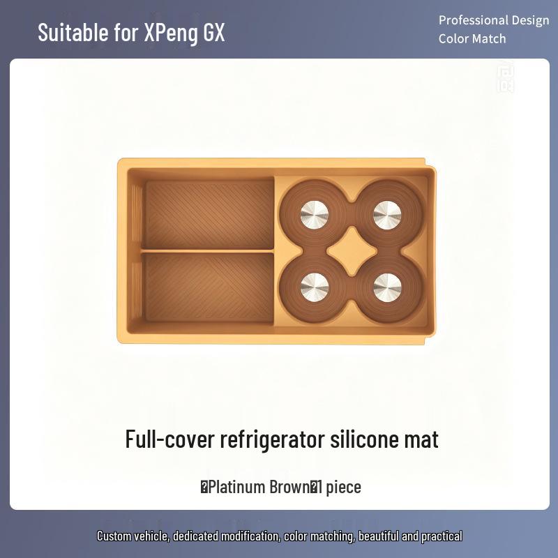 Silicone Mat for Xiaopeng GX Refrigerator: Full Coverage, Shockproof, 26 Models Compatible Cup Holder Interior Modification