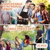 25-piece & 39-piece Sets Stainless Steel Handle Outdoor Kitchen Grill Set Barbecue Accessories BBQ Tool with Oxford Cloth Case