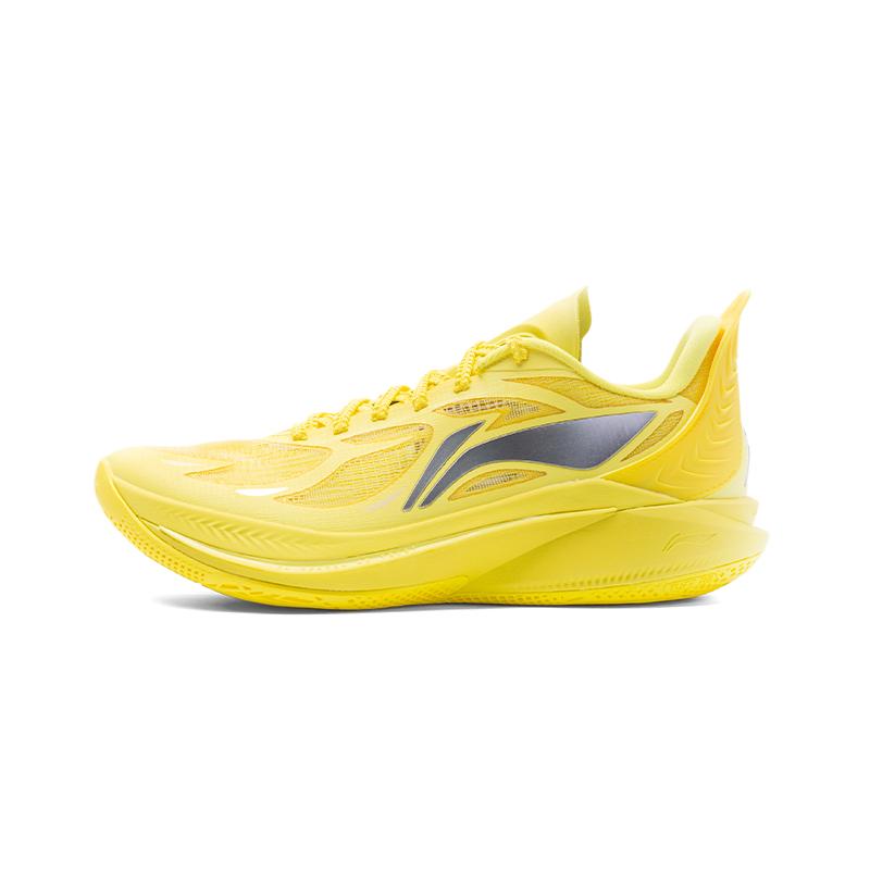 Li Ning Sonic 12 Xu Jie PE Edition Низкие Профессиональные Баскетбольные Кроссовки для Соревнований Мужские Ярко-Желтые ABAU019-31 43