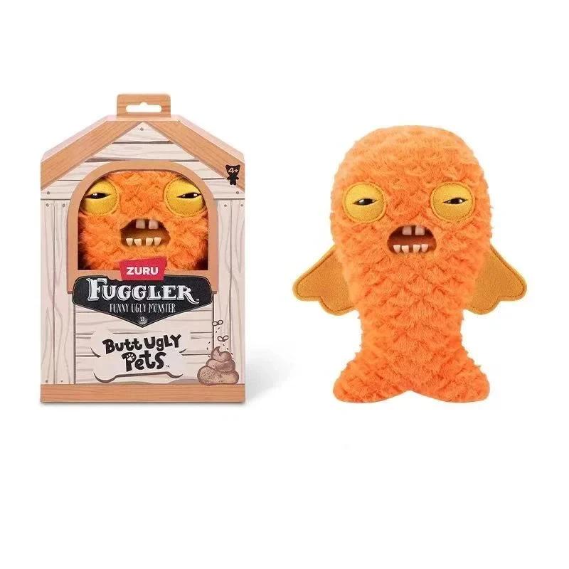 Fuggler Plush Toysets Butt Ugly Monster Teeth Pets Series Mr Buttons Golden Retriever Festival Series Stuffed Animal Peluche 23CM