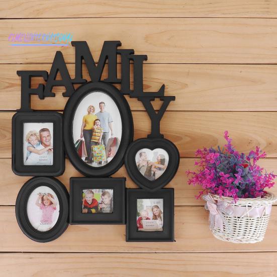Multi-slots Rustic Family Photo Frame - Elegant Looking Picture Frame for Home Decoration, Rustic Plastic, Multiple Slots