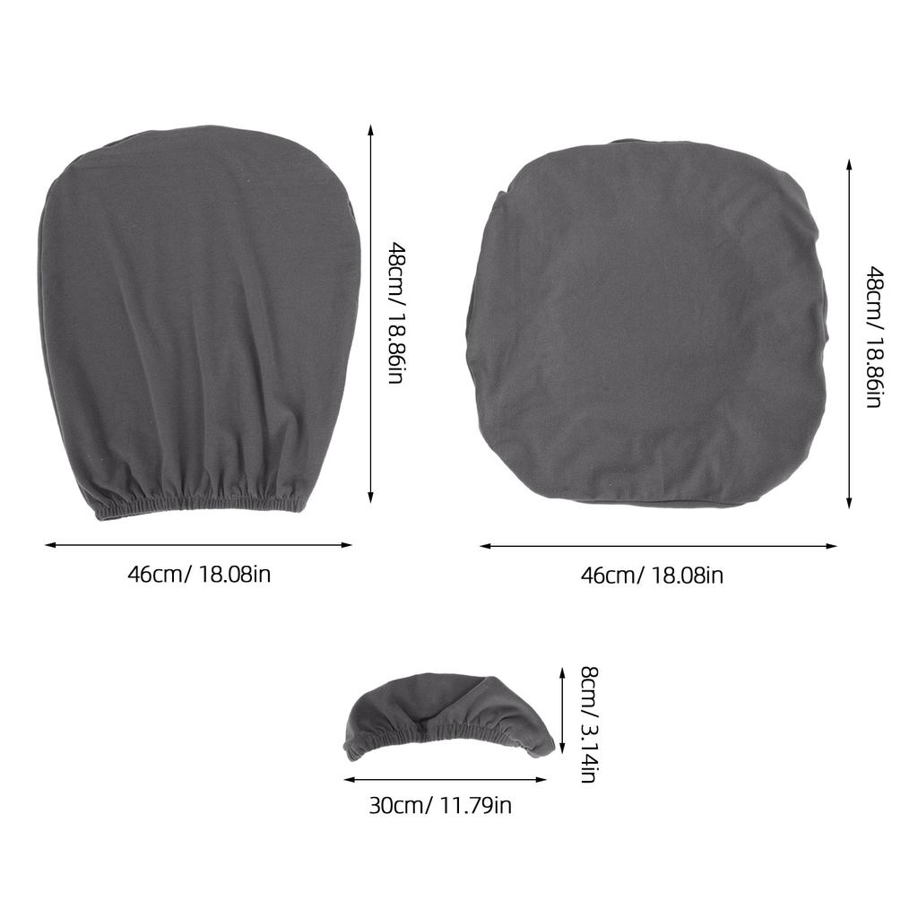 1Set Office Chair Covers Milk Silk Stretch Elastic Computer Chair Seat Backrest Armrest Protective Cover Soft Breathable Office