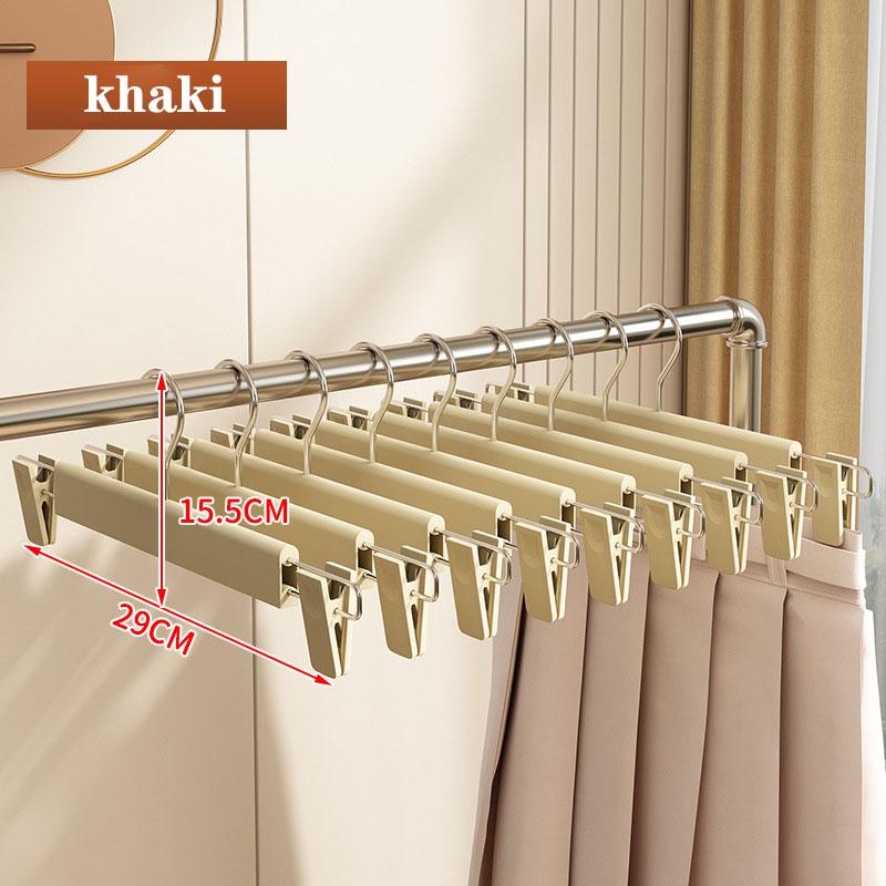 Home frosted plastic trouser rack strong seamless clip hangers to dry clothes