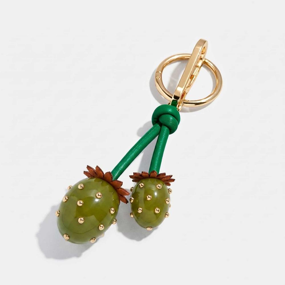 Zinc Zinc Alloy Fruit Keychain Inlaid Metal Nails Bag Charm Bag Accessories Cherry Pendant Girls