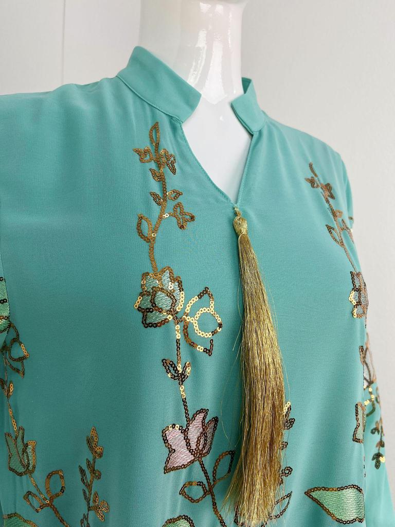 Paillettenstickerei Quastenkleid im Nahen Osten für Damen