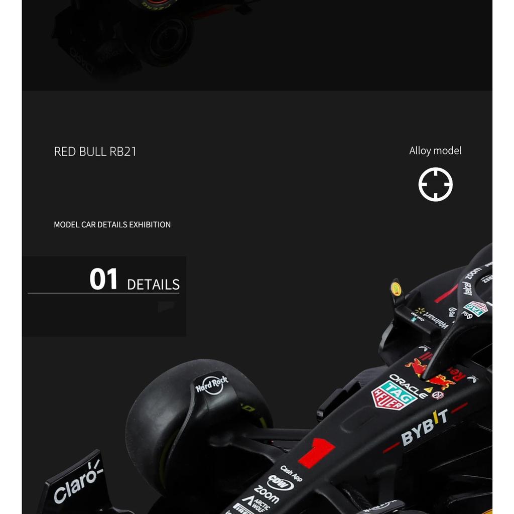 1/24 2023 Champion Red Bull RB19 1# Verstappen Racing Car Model Formula One Simulation Alloy Die Cast Super Car Model Kids Gifts