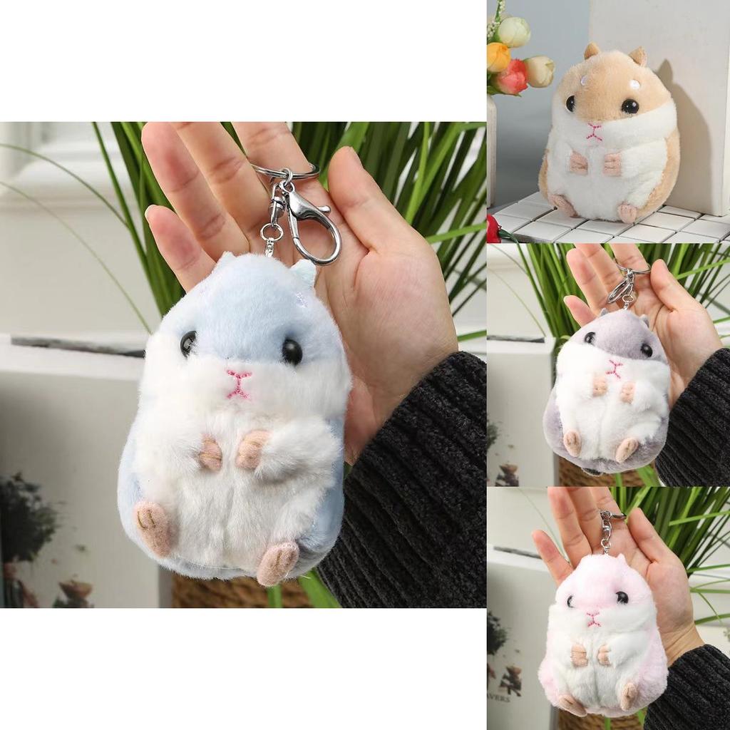 Adorable Creative Hamster Plush Keychain Toy For Cute Animal Lovers 11cm