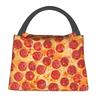Realistic Pepperoni Pizza Pattern Insulated Lunch Bag for Women Children Leakproof Food Boxes Thermal Lunch Box Tote