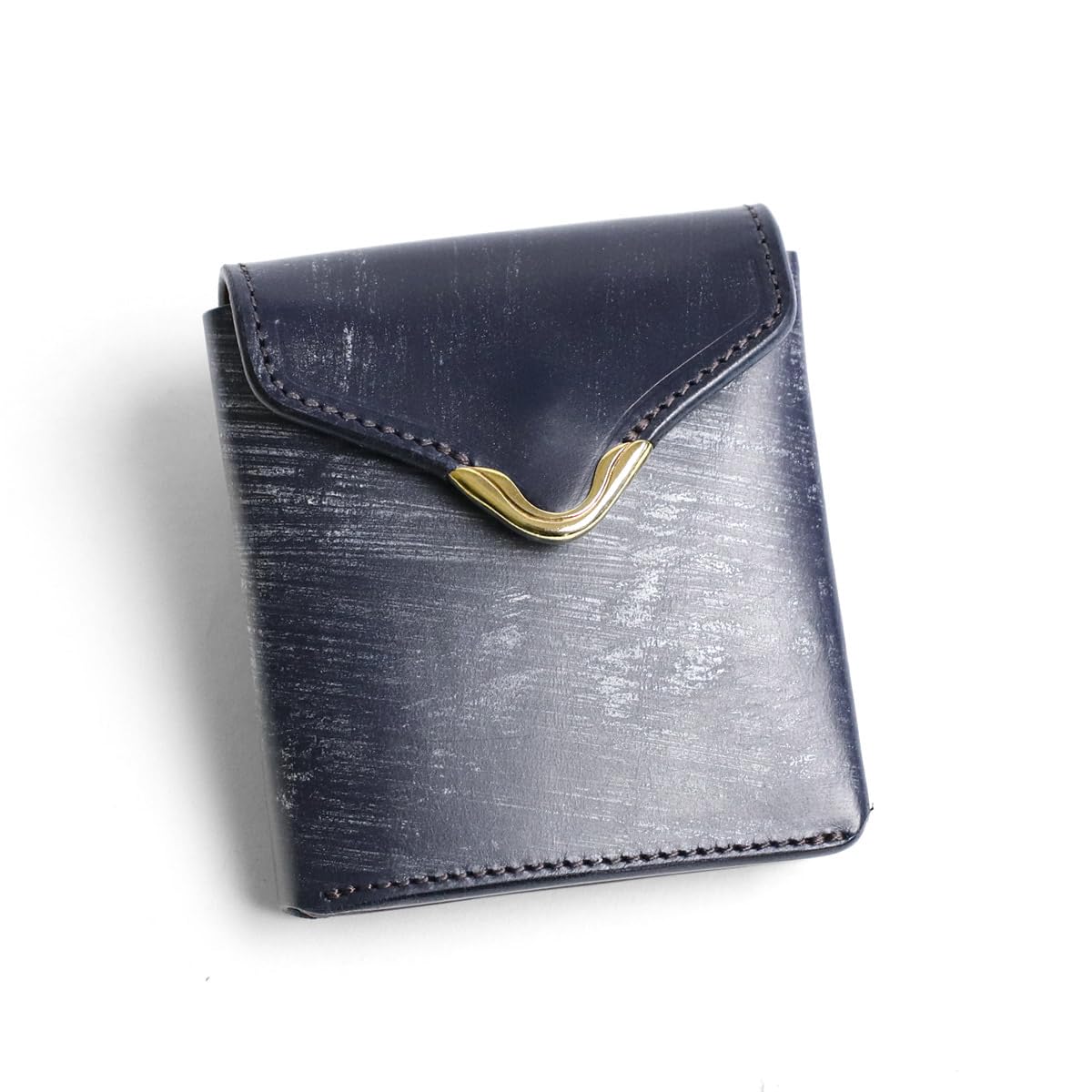 

CRAMP Clamp UK Bridle Leather Garcon Slim Wallet [Ikenohata Ginzaten] Мужской Женский (военно-морской флот)