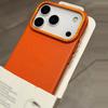 Matte Lichee Pattern Metal Lens Frame Phone Case For For Iphone 17 Air 16 15 14 13 12 Pro Max Plus Solid Color PC Hard Cover