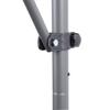 Vertical outdoor awning with clamp mounting, privacy and wind protection for balcony and terrace, weatherproof, anthracite, hand crank, 200 x 270 cm