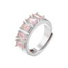 ZHUKOU 6 styles Cubic Zirconia women rings Brass exquisite opening rings 3 lines 4 lines Heart rings Jewelry VJ476