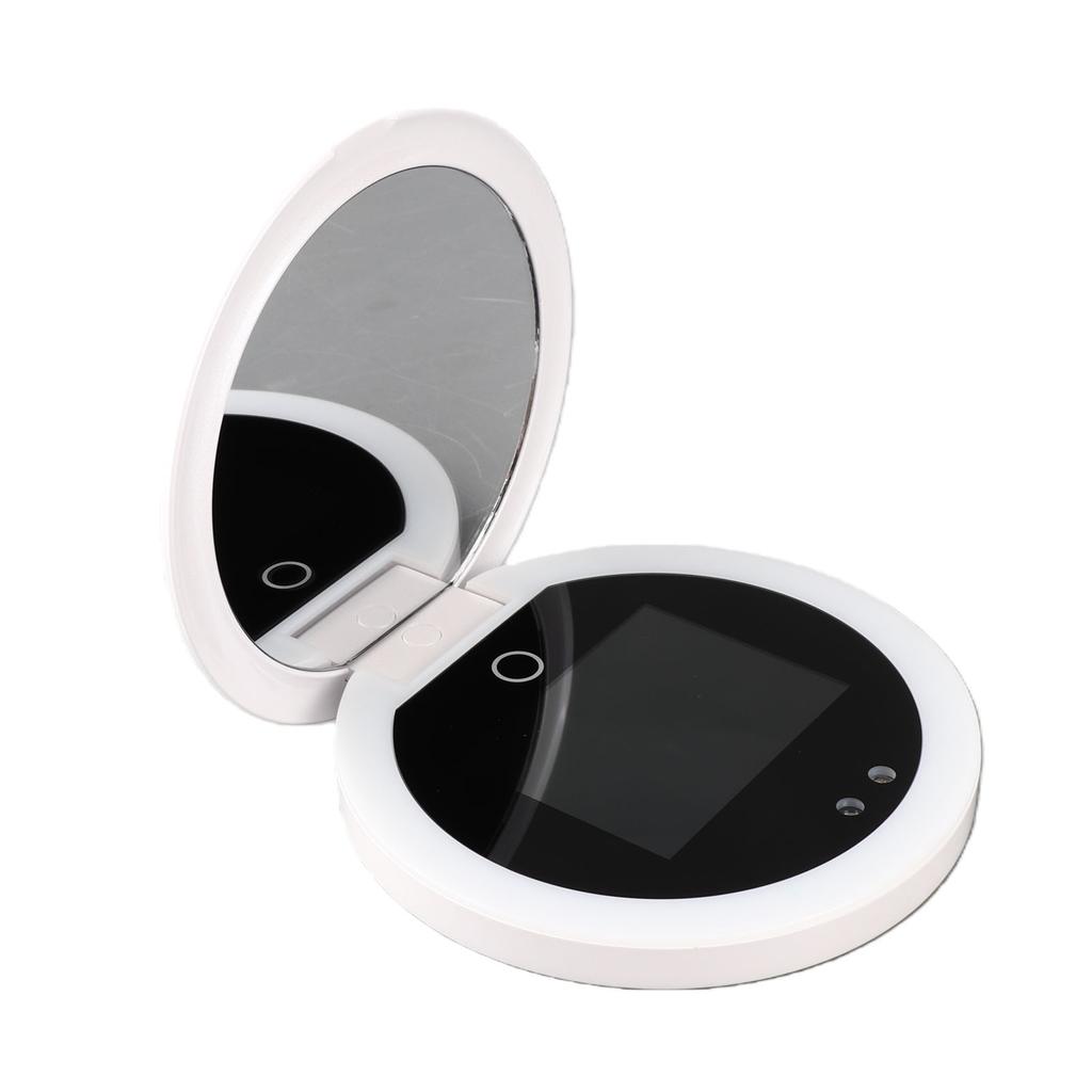 Sunscreen Test Mirror 2X Magnification Touch Control Sunscreen Camera Travel Makeup Mirror with Light