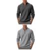 Men Heavyweight Loose Stand Collar Half Zip Casual Pullover Sweatshirt