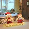 2 Pcs Christmas Gingerbread Man Yard Sign Lighted Gingerbread Boy And Girl Sign with Stake for Outdoor Lawn Patio Garden Decor