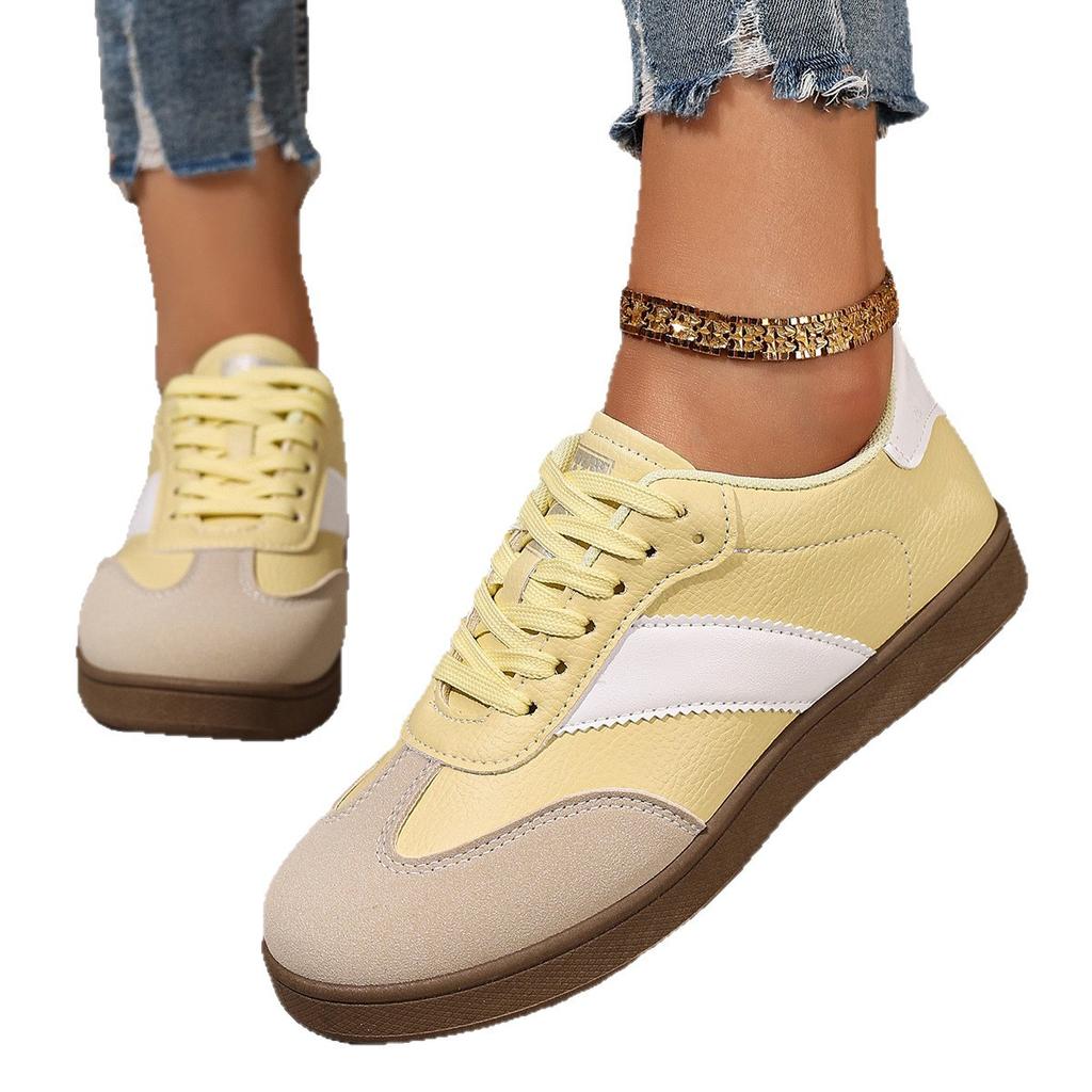 Foreign trade large size autumn and winter new casual flat shoes shallow mouth versatile European and American sports board shoes German training whi