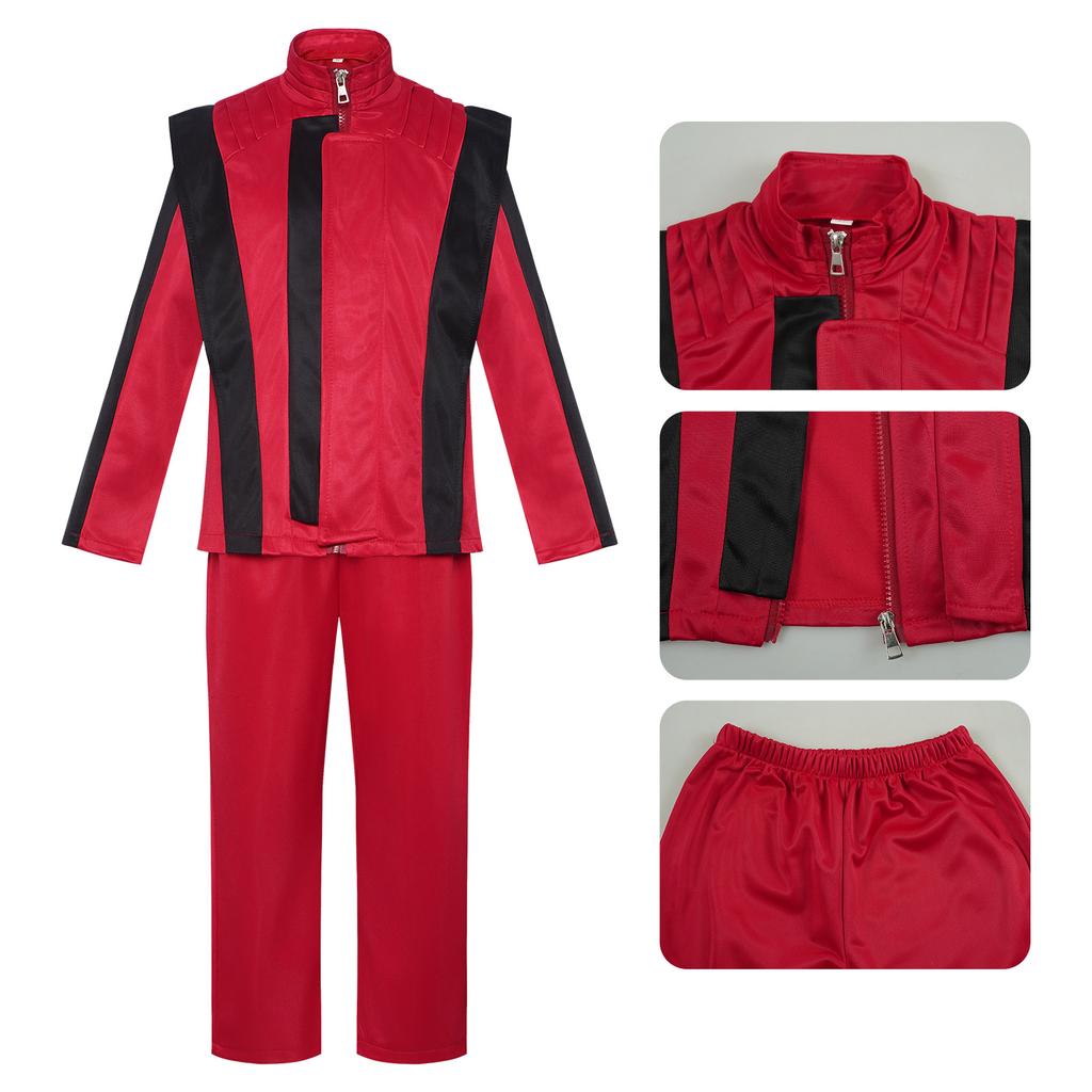 Pánská sada Cosplay bund Michael Jackson Street Dance Super Star Cosplay Tepláková souprava Retro 80. léta Oblečení na jevištní show Halloweenský oblek