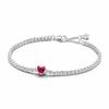 925 Silver New Exquisite Heart-shaped All Zirconia Tennis Bracelet Shiny Luxurious Charm Bracelet Holiday Surprise Gift